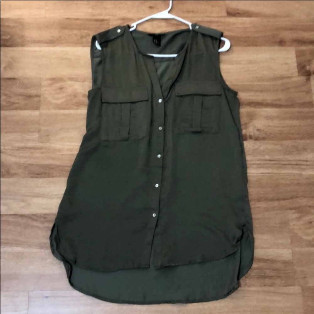 Army Green H&M Blouse
